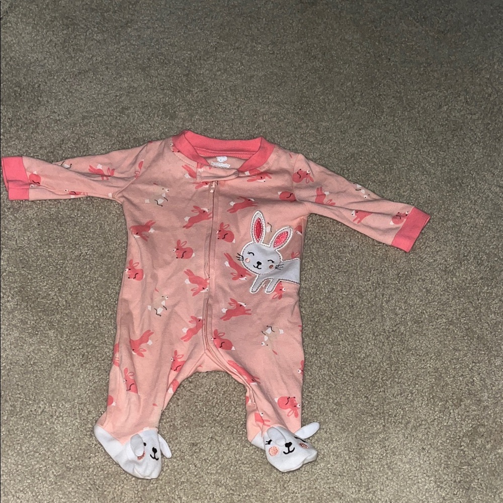 Koala Kids Pink Bunny Footie One Piece